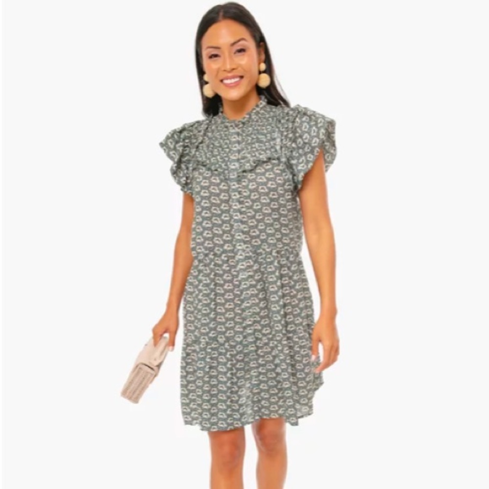Sage Amalia Short Sleeve Button Down Tunic
